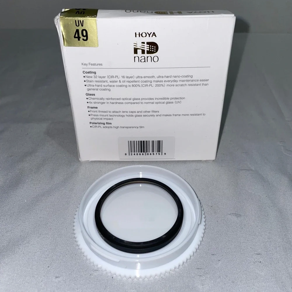 Hoya HD Nano UV 49mm Lens Filter Made in Japan Scratch Resistant 49 mm UV Filter
